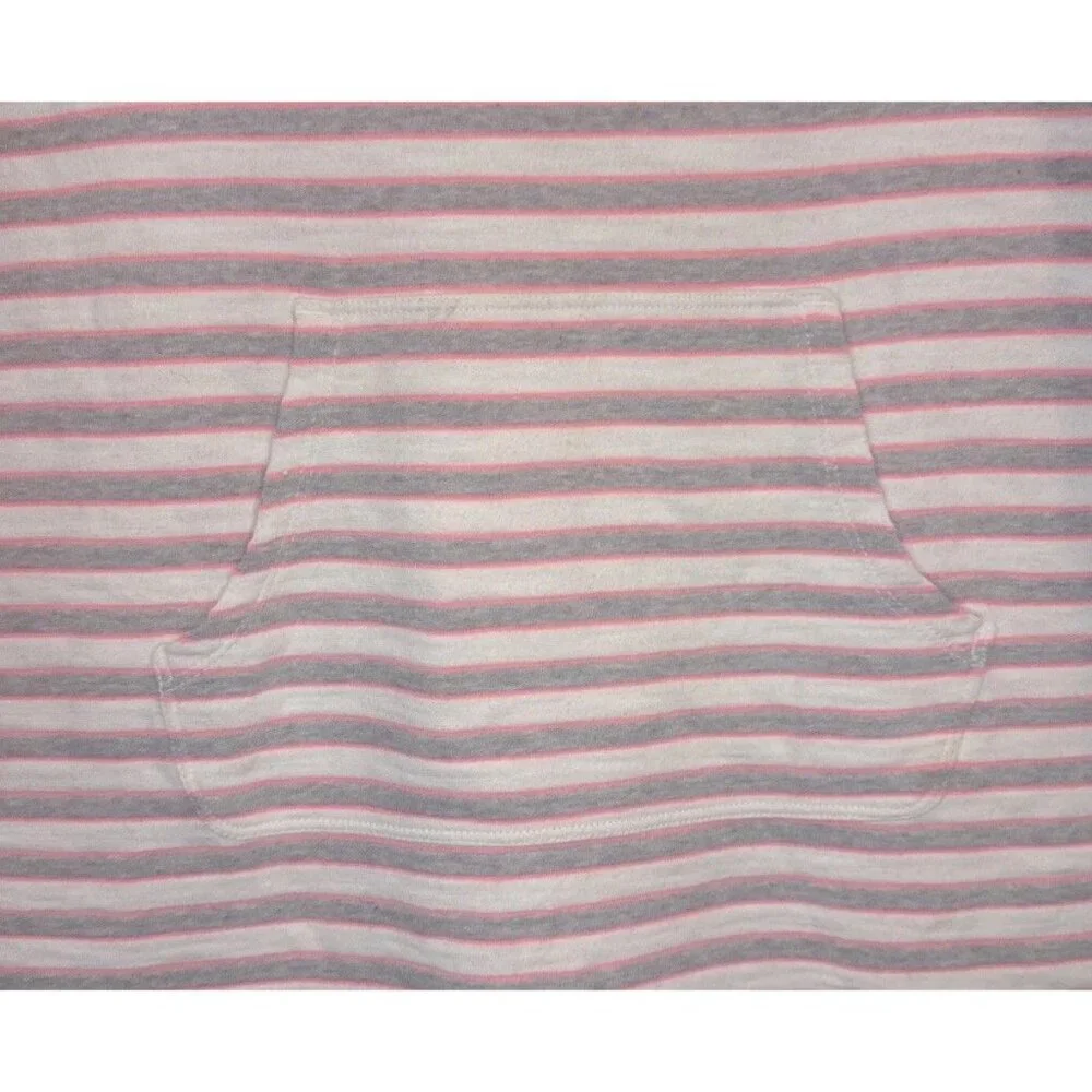 Vineyard Vines Girls Stripe Long Sleeve Knit Hooded Cover Up Dress Sz L‎ Coastal